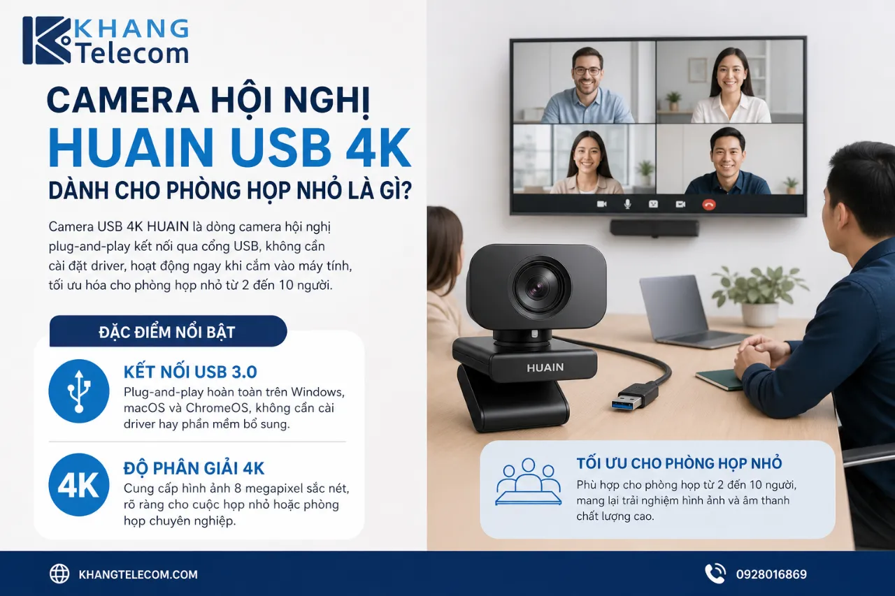 Camera Hội Nghị HUAIN USB 4K Dành Cho Phòng Họp Nhỏ Là Gì?