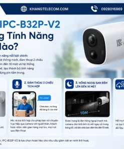 Camera Wifi Dùng Pin IPC-B32P-V2: 3MP, PIR, Đàm Thoại