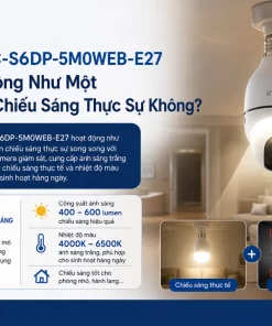 Camera Bóng Đèn IPC-S6DP-5M0WEB-E27: 3K, E27, Nhìn Đêm 25m