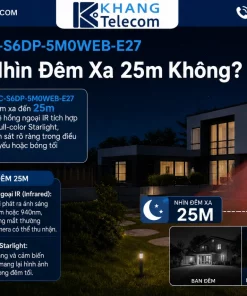 Camera Bóng Đèn IPC-S6DP-5M0WEB-E27: 3K, E27, Nhìn Đêm 25m