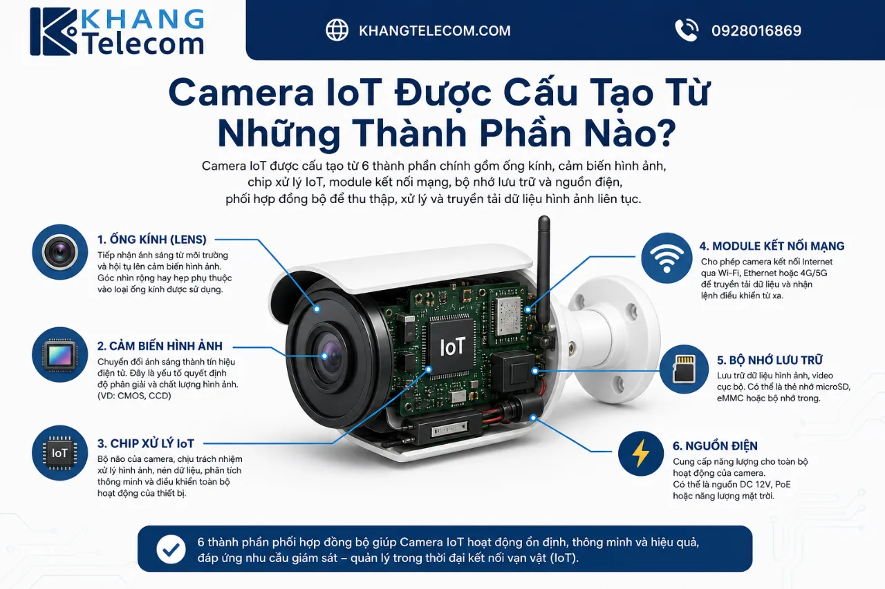 Camera IoT Được Cấu Tạo Từ Những Thành Phần Nào?