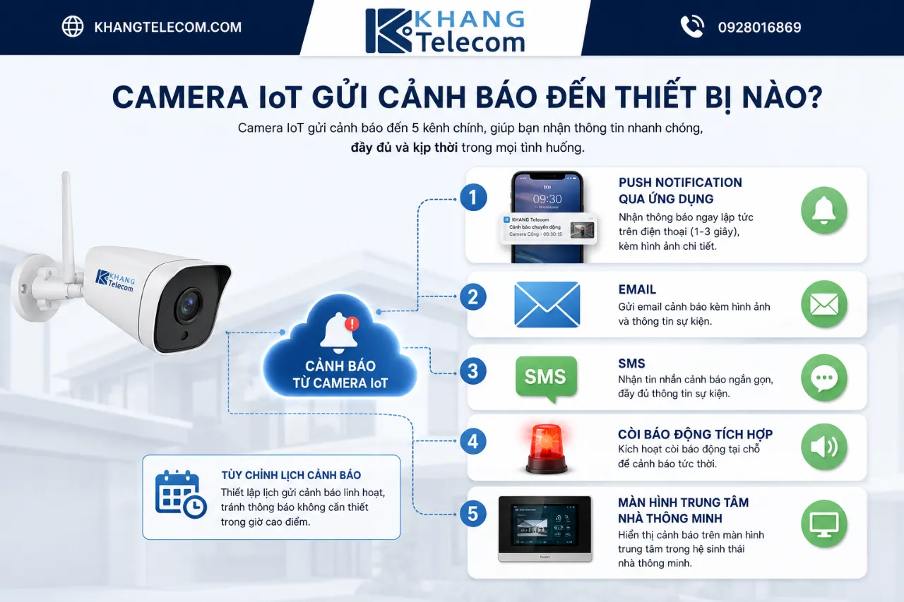 Camera IoT Gửi Cảnh Báo Đến Thiết Bị Nào?