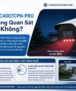 Camera IP KBVISION KX-C4007CPN-PRO: Quay Quét, 4MP, PoE