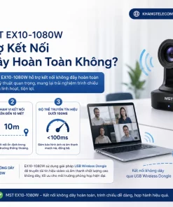 Camera Hội Nghị MST EX10-1080W: Full HD, Không Dây, Zoom 10x