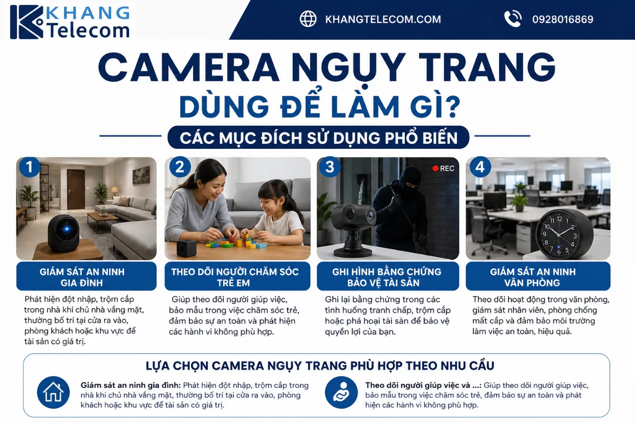 Camera Ngụy Trang Dùng Để Làm Gì? Các Mục Đích Sử Dụng Phổ Biến