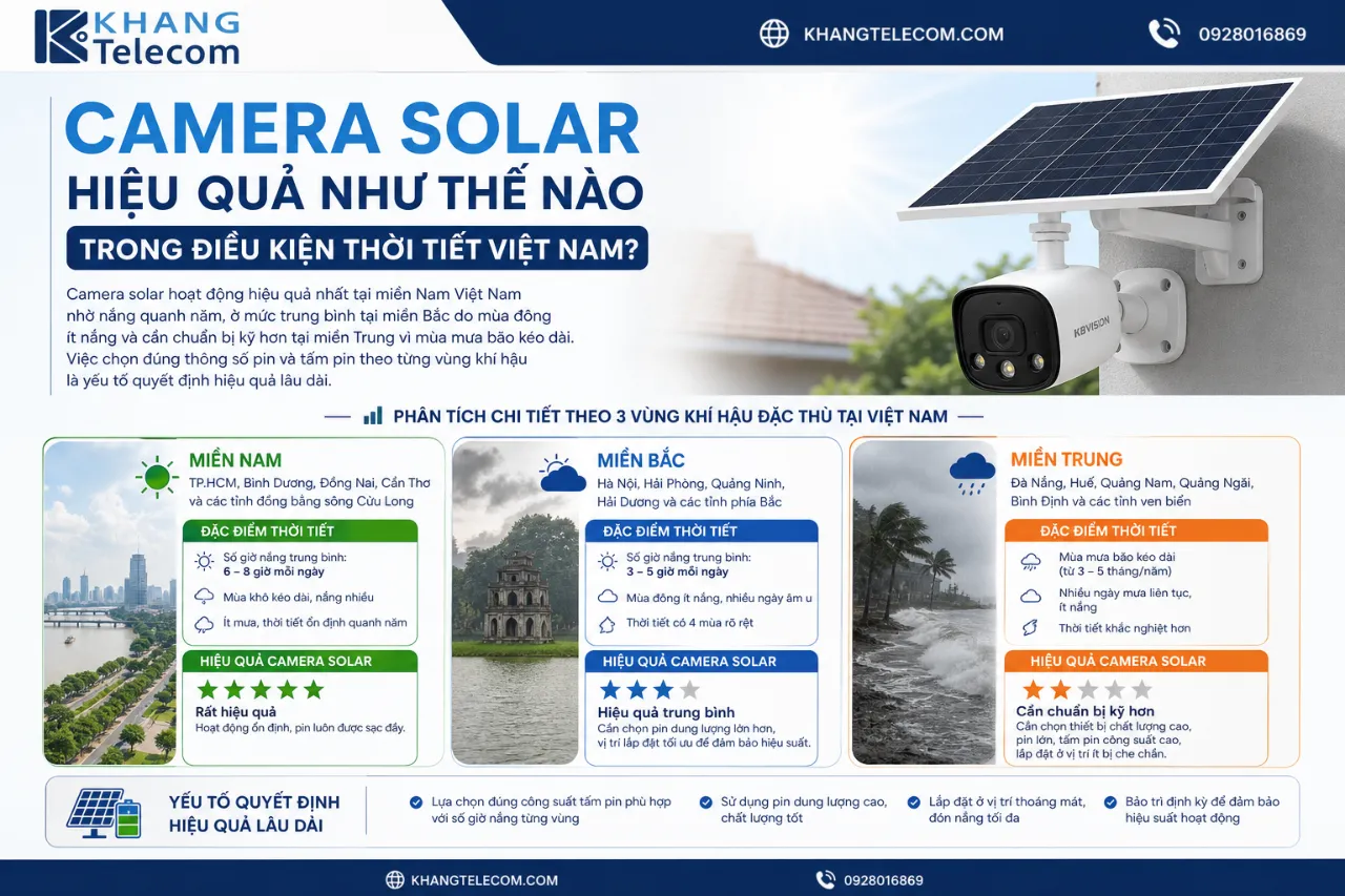 Camera Solar Hiệu Quả Như Thế Nào Trong Điều Kiện Thời Tiết Việt Nam?