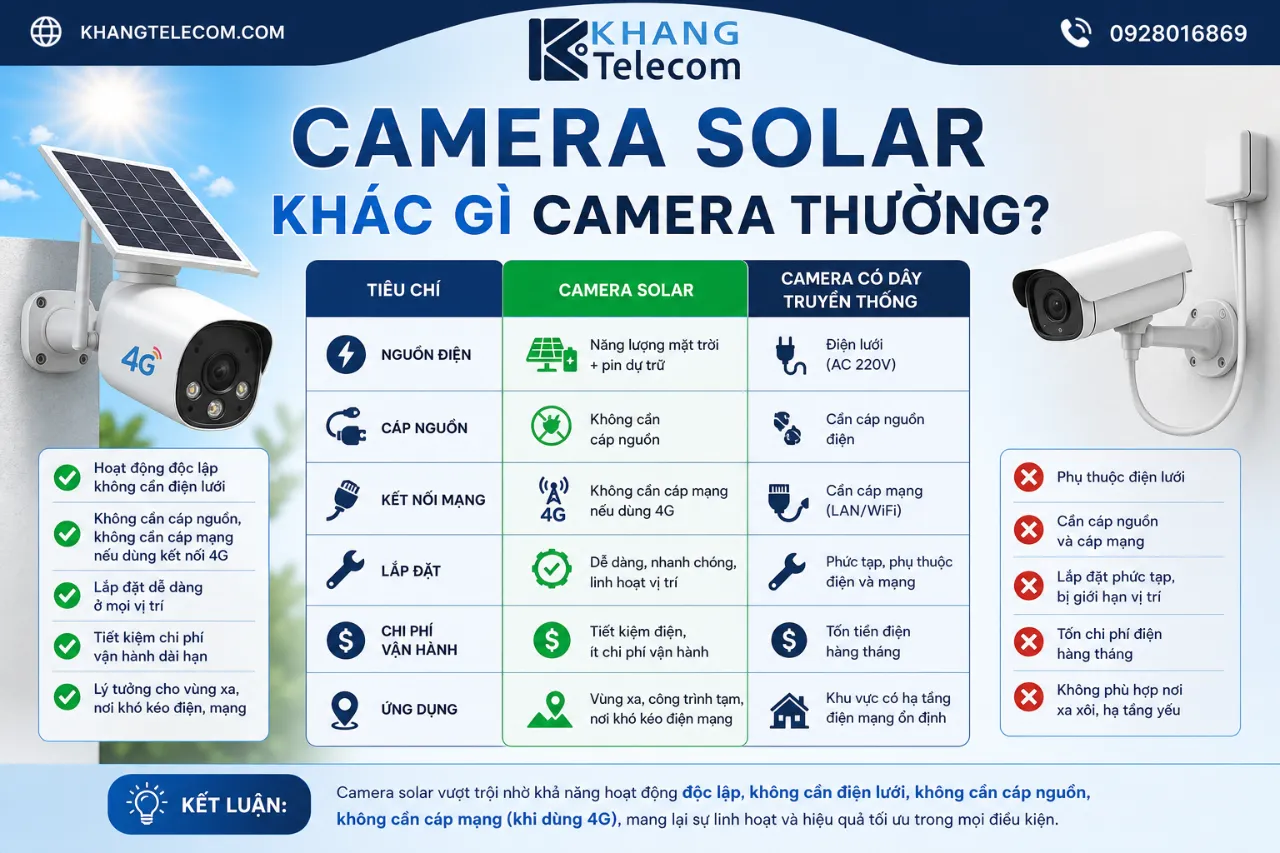 Camera Solar Khác Gì Camera Thường?
