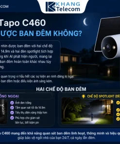 Camera Năng Lượng Mặt Trời Tapo C460: 4K, IP66, Pin 10000mAh, AI