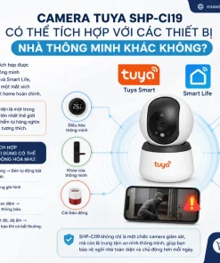 Camera IP Trong Nhà Tuya SHP-CI19: 3MP, Xoay 360°, H.265, 128GB