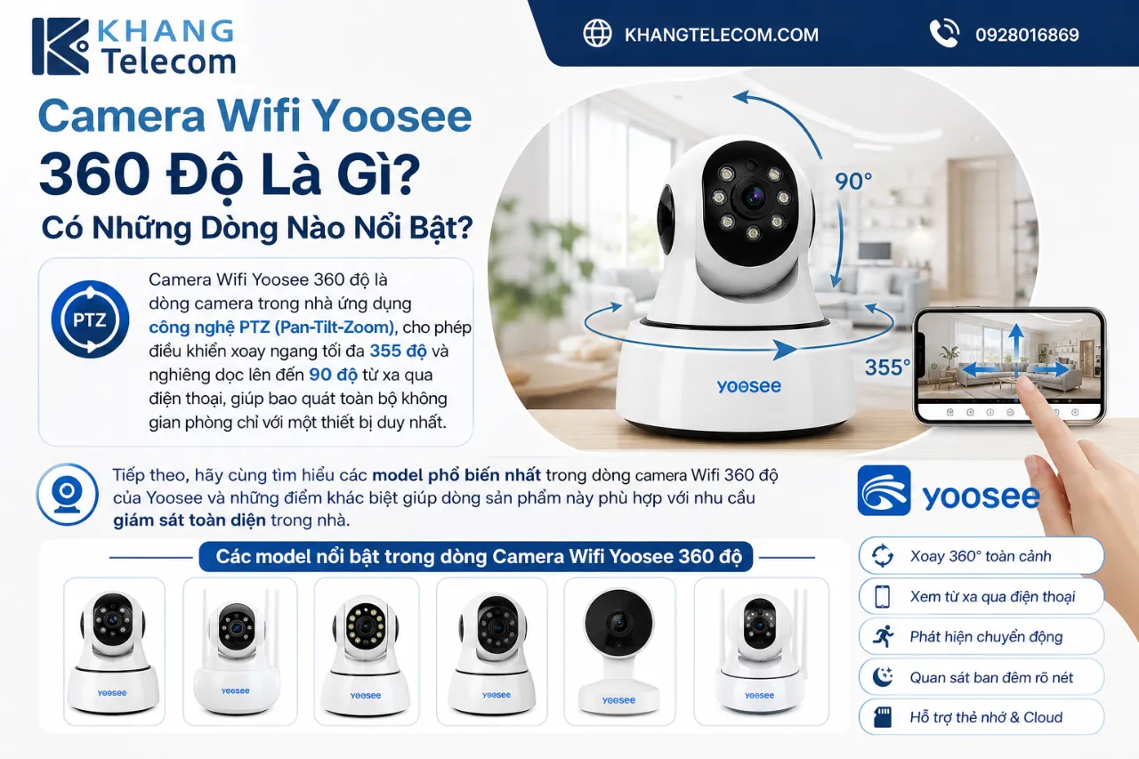 Camera Wifi Yoosee 360 Độ Là Gì? Có Những Dòng Nào Nổi Bật?