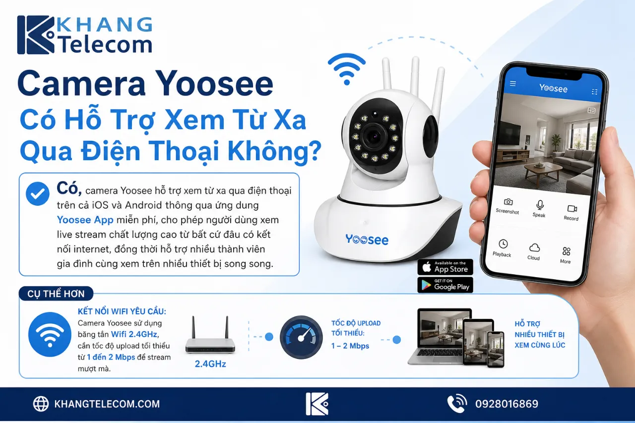 Camera Yoosee Có Hỗ Trợ Xem Từ Xa Qua Điện Thoại Không?