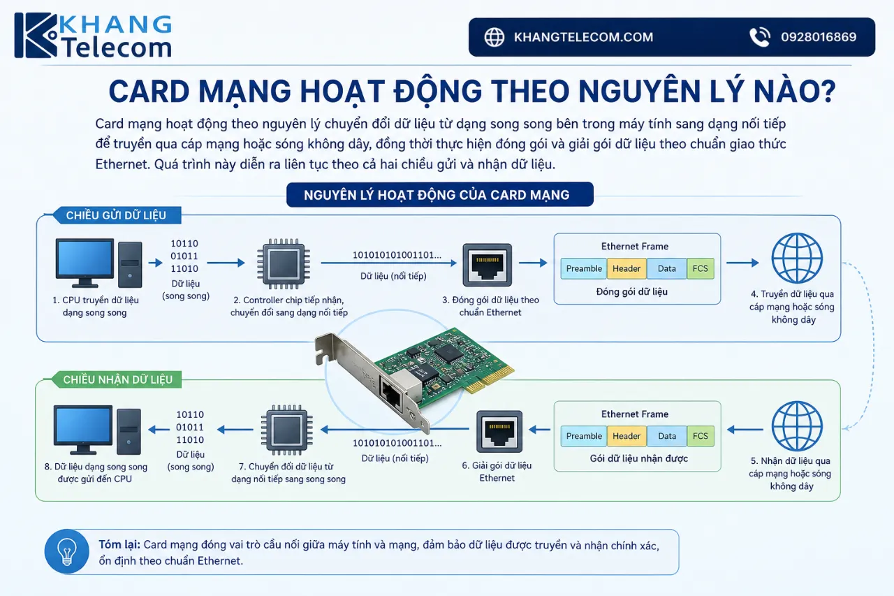 Card Mạng Hoạt Động Theo Nguyên Lý Nào?