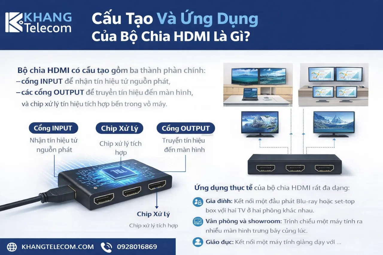 Cấu Tạo Và Ứng Dụng Của Bộ Chia HDMI Là Gì?