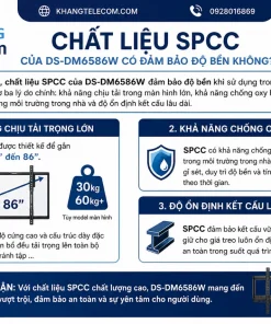Giá Treo Màn Hình Hikvision DS-DM6586W: SPCC, 950x648mm, Lắp Tường