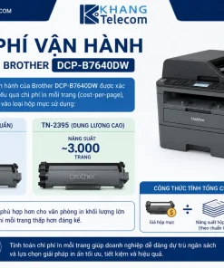 Máy In Brother DCP-B7640DW: 34ppm, WiFi, Duplex, ADF, LCD 2 Dòng