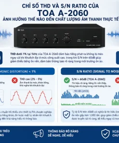 Mixer Amplifier TOA A-2060: 60W, MIC/AUX, 70V/100V