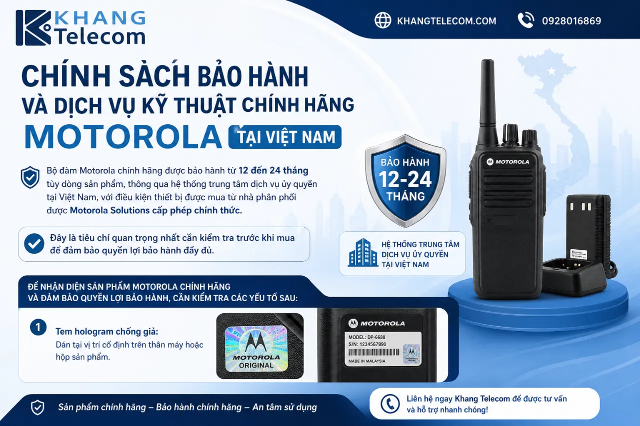 Chính Sách Bảo Hành Và Dịch Vụ Kỹ Thuật Chính Hãng Motorola Tại Việt Nam