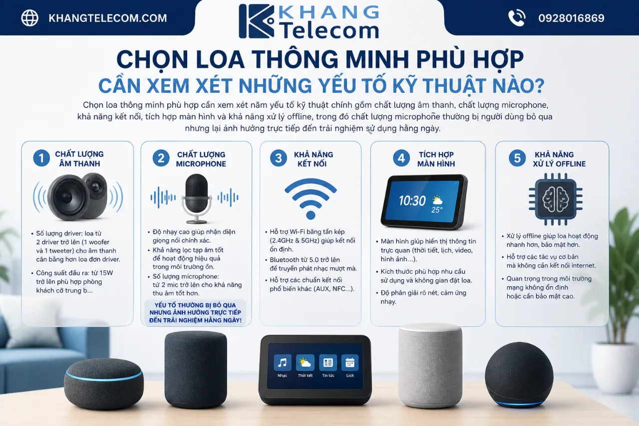 Chọn Loa Thông Minh Phù Hợp Cần Xem Xét Những Yếu Tố Kỹ Thuật Nào?