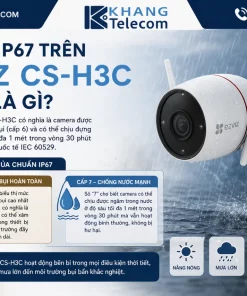 Camera Wifi Ezviz CS-H3C: Ngoài Trời, Full HD, Chuẩn IP67