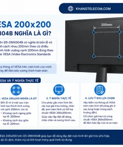Giá Treo Màn Hình HIKVISION DS-DM4304B: VESA 200x200, SPCC, Lắp Dễ