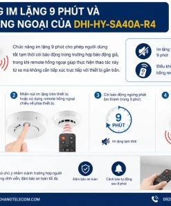 Đầu Báo Khói DHI-HY-SA40A-R4: Không Dây, 85dB, Pin 10 Năm