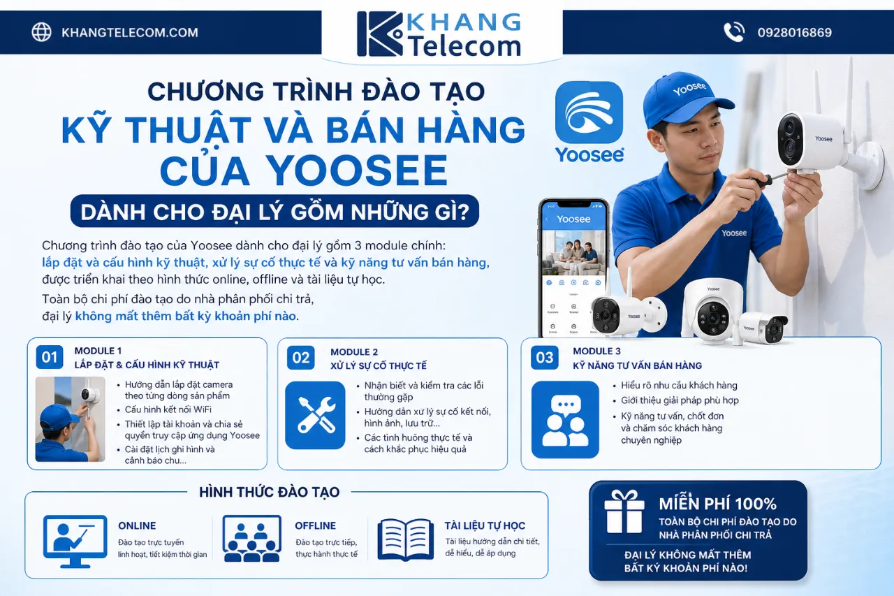 Chương Trình Đào Tạo Kỹ Thuật Và Bán Hàng Của Yoosee Dành Cho Đại Lý Gồm Những Gì?