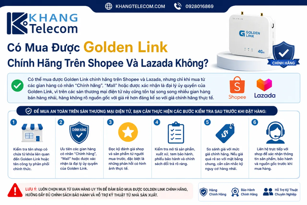 Có Mua Được Golden Link Chính Hãng Trên Shopee Và Lazada Không?