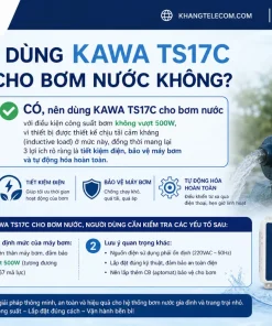 Công Tắc Hẹn Giờ KAWA TS17C: 17 Chu Kỳ, 220V, Đèn/Bơm