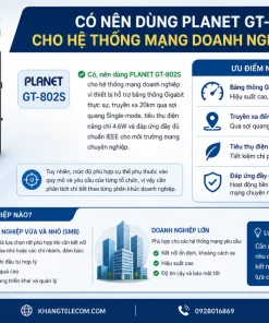 Chuyển Đổi Quang Điện PLANET GT-802S: Gigabit, SC, Truyền Xa 20km