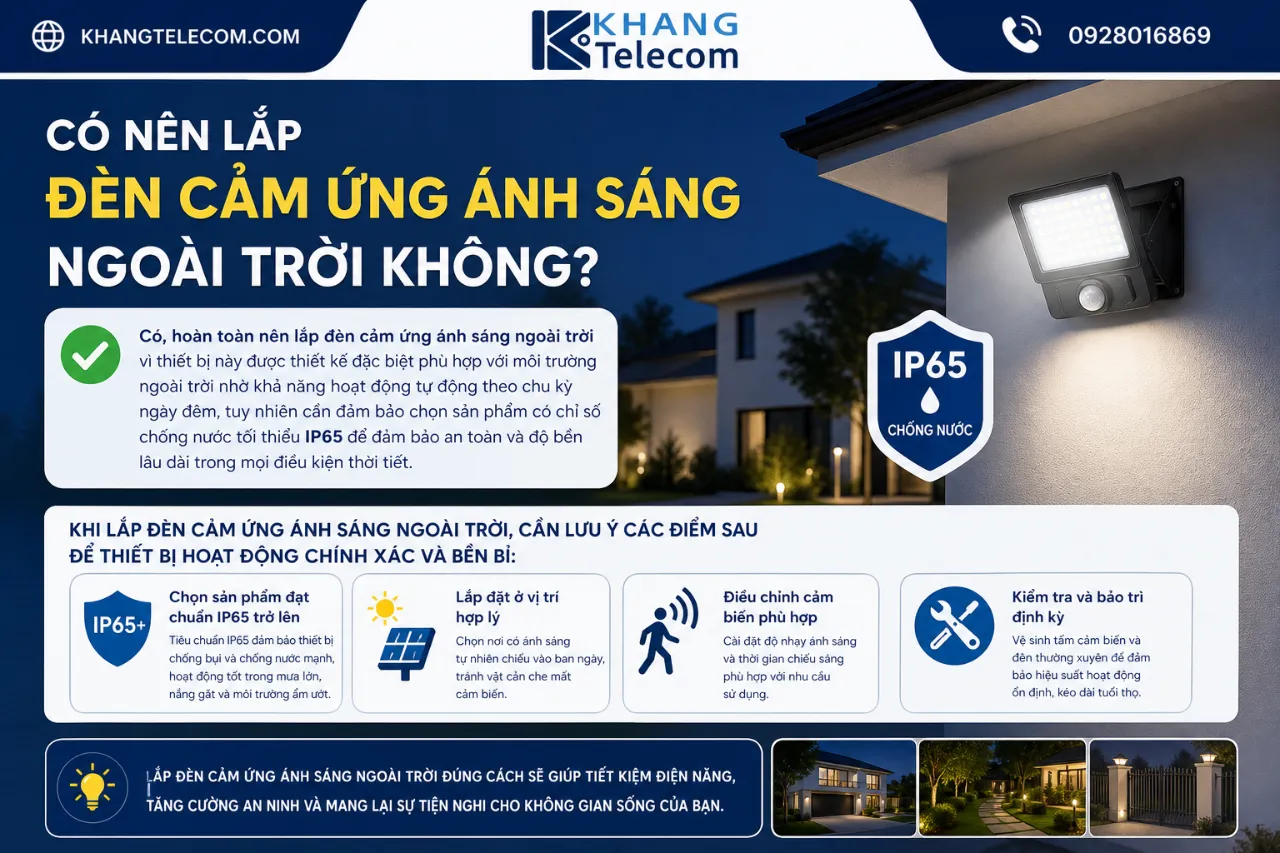Có Nên Lắp Đèn Cảm Ứng Ánh Sáng Ngoài Trời Không?