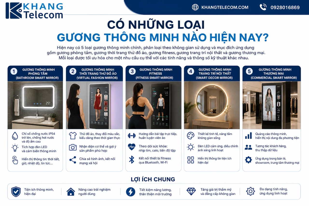 Có Những Loại Gương Thông Minh Nào Hiện Nay?