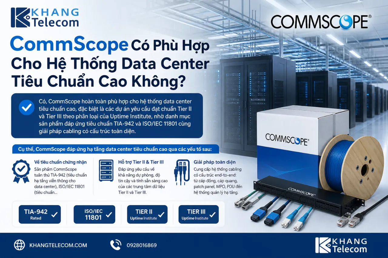 CommScope Có Phù Hợp Cho Hệ Thống Data Center Tiêu Chuẩn Cao Không?
