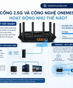 Router Wifi 6 TP-Link Archer AX80: AX6000, 2.5G, 160MHz, OneMesh