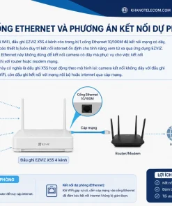Đầu Ghi EZVIZ X5S: 4 Kênh Không Dây, H.265+, Hỗ Trợ Ổ 8TB