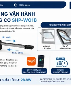 Động Cơ Mở Cửa Sổ Tuya SHP-WO1B: Wifi, 50kg, 50cm