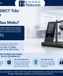 Tai Nghe Yealink WH67 1308041: DECT, Màn 4 Inch, Bluetooth