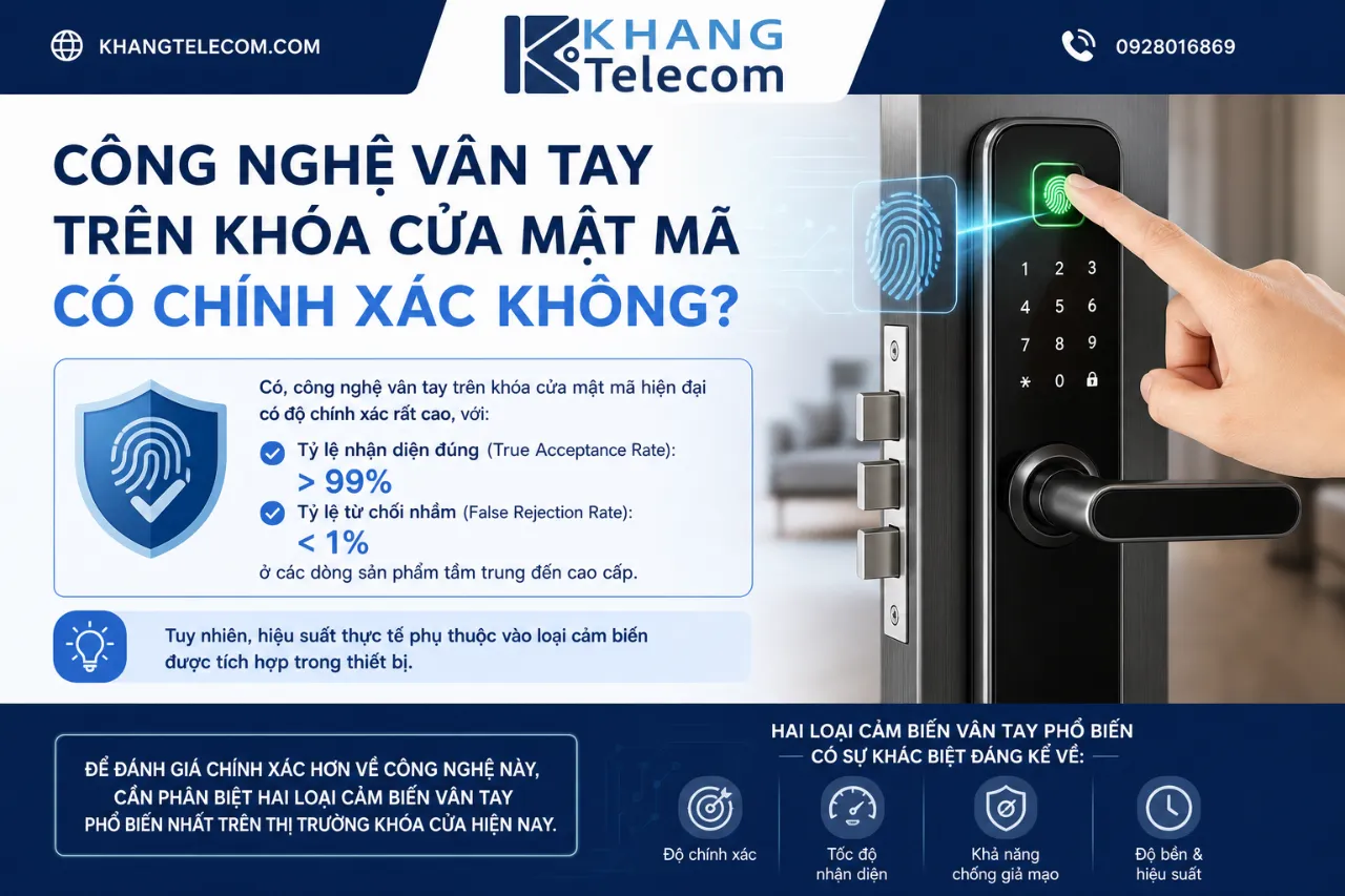 Công Nghệ Vân Tay Trên Khóa Cửa Mật Mã Có Chính Xác Không?