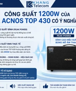 Loa Kéo Acnos TOP 430: 1200W, 3 Đường Tiếng, Bass 40cm