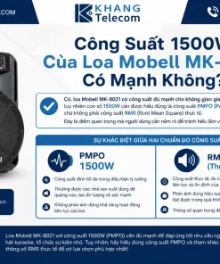 Loa Kéo Karaoke Mobell MK-8021: 1500W, Bluetooth, 2 Micro