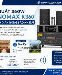 Loa Kéo Nanomax K360: Bass 30cm, Bluetooth 5.0, 360W