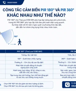 Công Tắc THEBEN TheLuxa S180 WH: PIR 180°, 12m, IP55