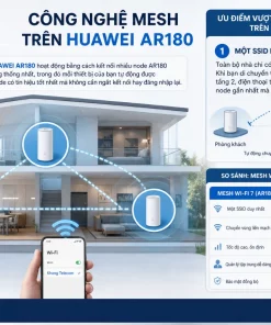 Router Wifi 7 HUAWEI AR180: 3600Mbps, 2.5Gbps, Mesh