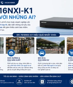 Đầu Ghi Hình DS-7616NXI-K1: 16 Kênh, AcuSense, Chuẩn H.265+