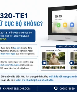 Chuông Cửa Màn Hình DS-KH6320-TE1: IP Hikvision, Màn 7 Inch, PoE