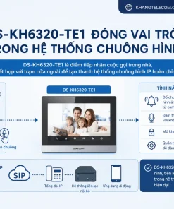 Chuông Cửa Màn Hình DS-KH6320-TE1: IP Hikvision, Màn 7 Inch, PoE