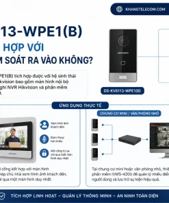 Camera Chuông Cửa DS-KV6113-WPE1(B): WiFi, 128GB, IP65