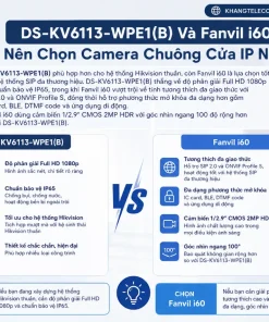 Camera Chuông Cửa DS-KV6113-WPE1(B): WiFi, 128GB, IP65