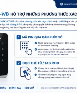 Bàn Phím Không Dây HIKVISION DS-PK1-LT-WB: LCD, 433MHz, App