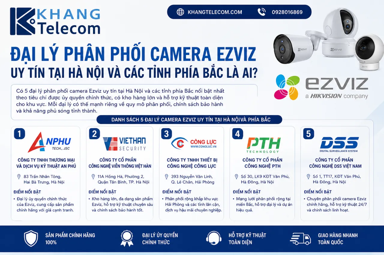 Đại Lý Phân Phối Camera Ezviz Uy Tín Tại Hà Nội Và Các Tỉnh Phía Bắc Là Ai?