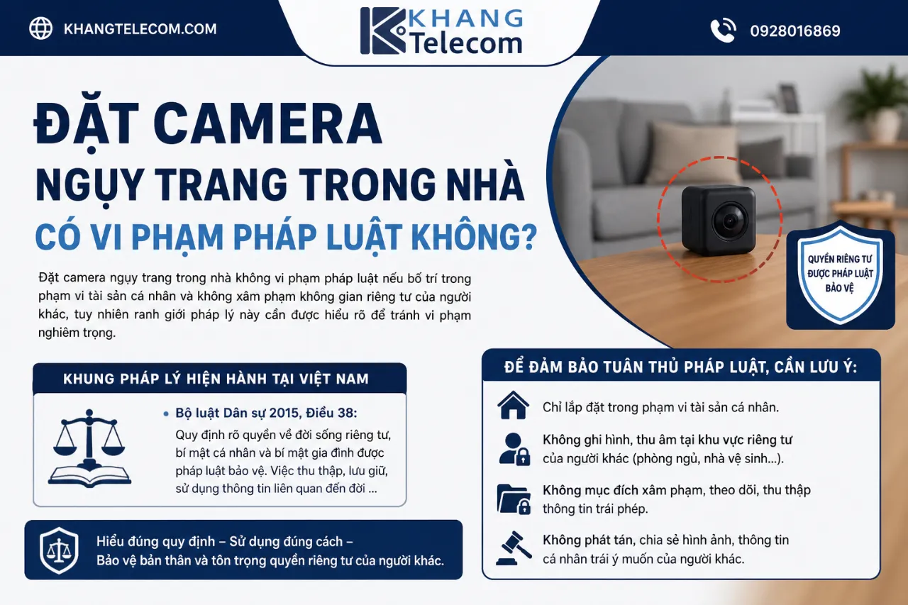 Đặt Camera Ngụy Trang Trong Nhà Có Vi Phạm Pháp Luật Không?